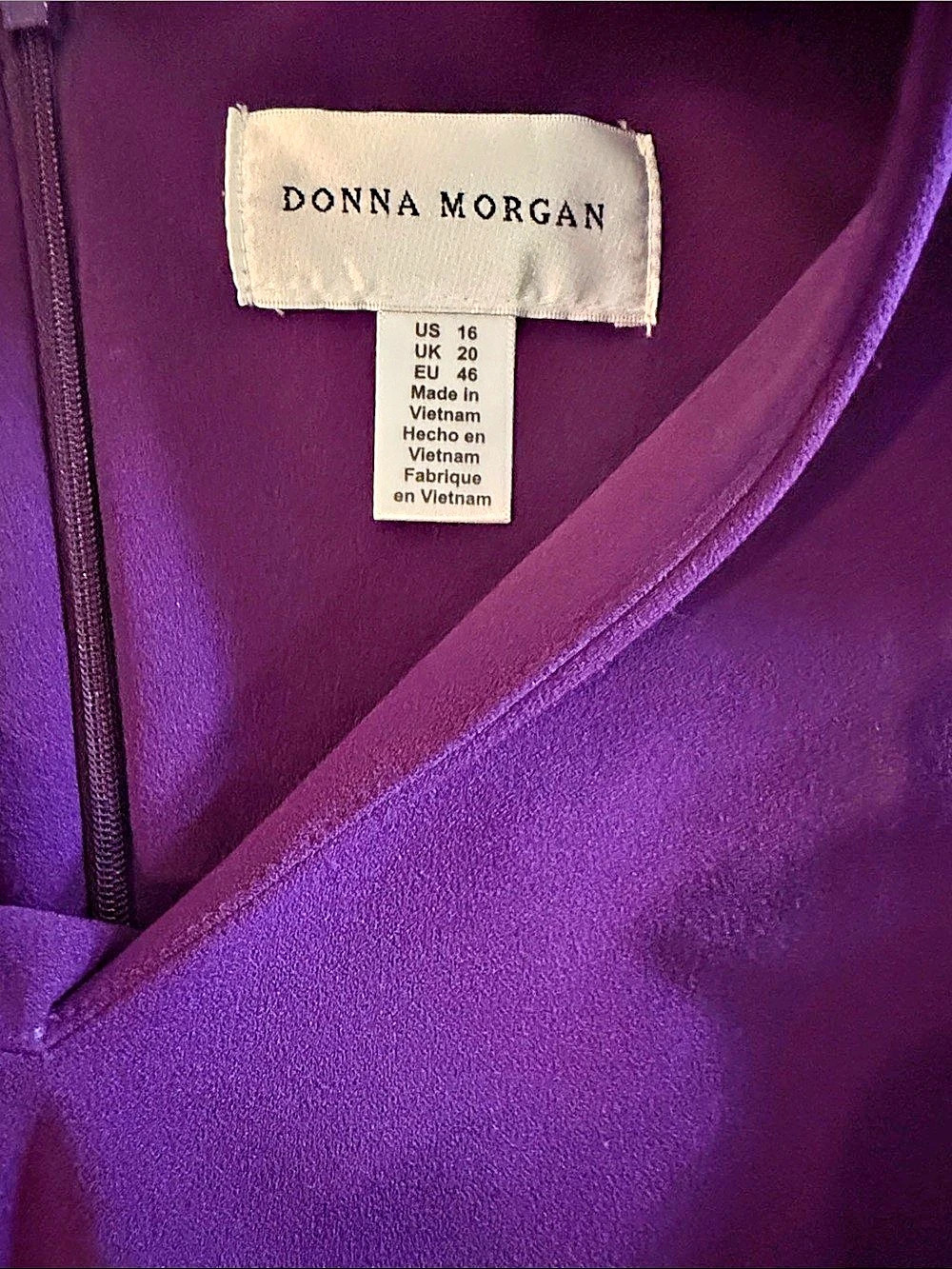 Donna Morgan Purple Dress US 16 Like New
